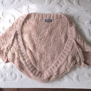 Pink and gold pastel bolero sweater size s